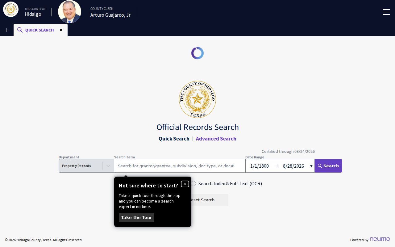 Mission residents directory Hidalgo Clerk quick deed index search